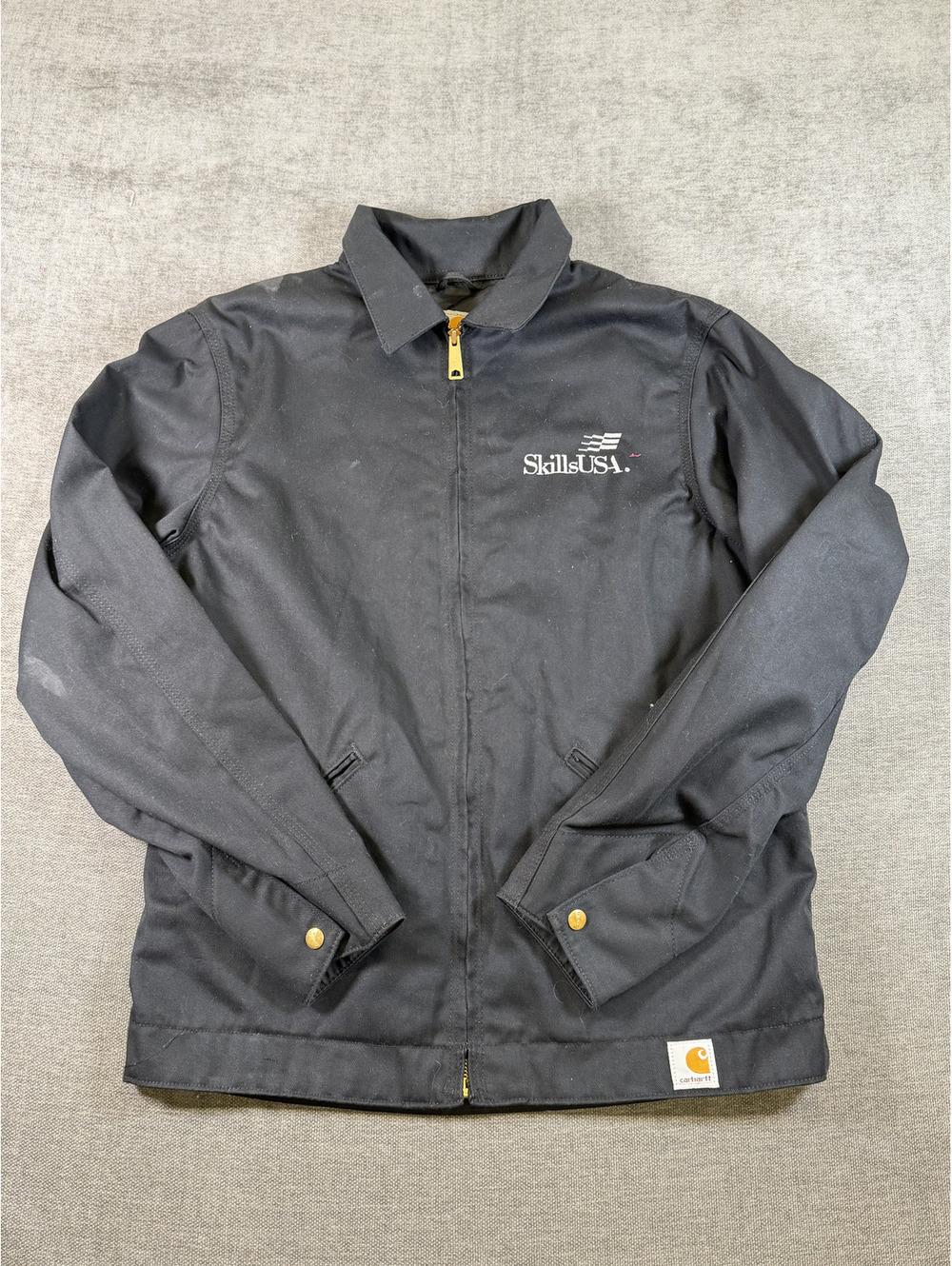 Carhartt SkillsUSA Black Work Jacket Medium Made in USA